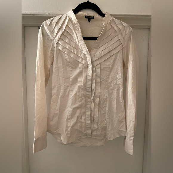 Express Cream button down long sleeve shirt size XS - Picture 1 of 8